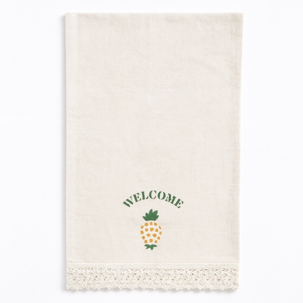 Welcome Pineapple Hand Towel
